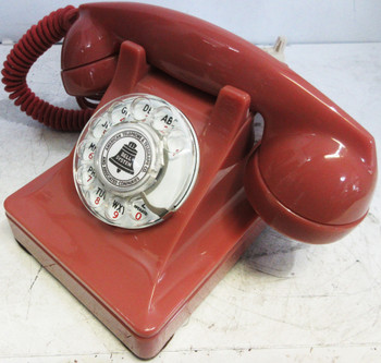 Western Electric Rose Red Thermalite Model 302 Telephone Restored 1940's