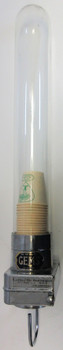 GEM No. 44 GLASS CUP HOLDER DISPENSER W/ WALL BRACKET CIRCA 1930'S