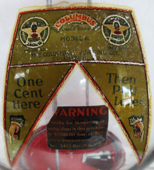 Columbus Model "A" Gumball Dispenser Circa 1930's