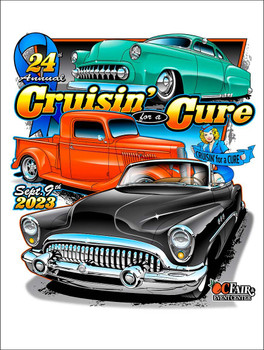 Crusin' for a Cure Sept 2023 Metal Sign