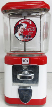 Acorn 10c Round Gum Dispenser Coca-Cola Theme Circa 1950's Acorn 10c Round Gum Dispenser Coca-Cola Theme Circa 1950's