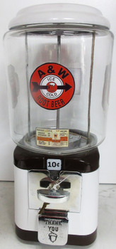 Acorn 10c Bulk Vend Dispenser AW Rootbeer Theme Circa 1950's