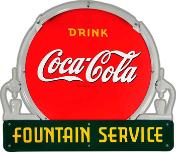 Coca-Cola Soda Fountain Laser Cut Metal Advertising Sign