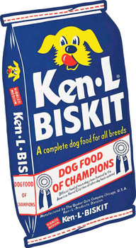 Ken-L Bisket Dog Food Laser Cut Metal Advertising Sign
