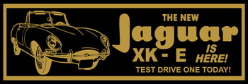 Jaquar XK-E Metal Advertising Sign 30" by 10"