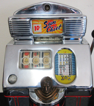 Jennings 10c Sun Chief Tic-Tac-Toe Slot Machine, circa 1940