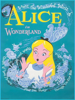 Alice Wonderland Metal Sign