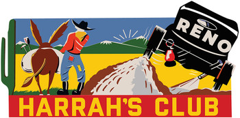 Harrah's Club Reno Laser Cut Metal Signs
