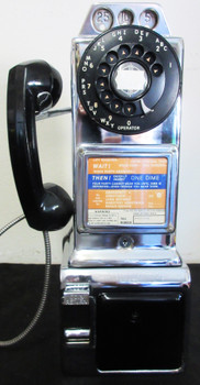 AE Chrome Pay Telephone Fully Restored Circa 1950's #A
