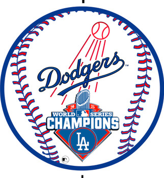 Dodgers LA Champions 14" Metal Sign