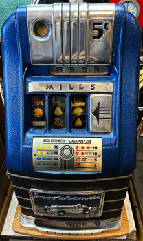 Mills 5c Brookland High Top Slot Machine Circa 1950 Fully Restored