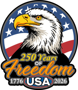 250 Years Freedom Eagle laser Cut Metal Sign