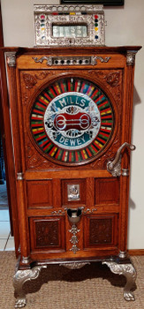 25¢ MILLS NOVELTY CO. "THE DEWEY" UPRIGHT SLOT MACHINE Circa 1910