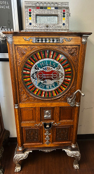 25¢ MILLS NOVELTY CO. "THE DEWEY" UPRIGHT SLOT MACHINE Circa 1910