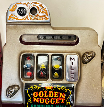 Mills 25c Golden Nugget Slot Machine Fully Restored