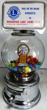 Ford Penny Round Ball Gum Machine Circa 1940's #1