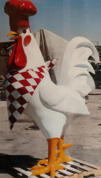 Chicken Delight Rooster / Chefs Hat & Napkin 100" tall