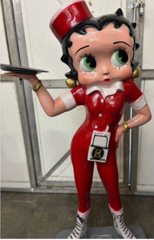 Large Betty Boop Car Hop Waitress on Skates Statue Figurine 65" Tall