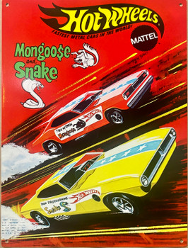 Hot Wheels Mongoose Snake Metal Sign