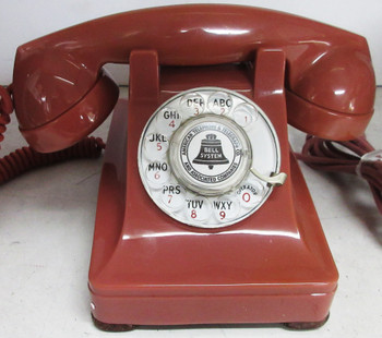Western Electric Rose Pink Thermalite Model 302 Telephone Restored 1940's