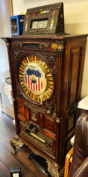 MILLS "THE DEWEY" UPRIGHT 5c SLOT MACHINE Circa 1915 Musical Cabinet