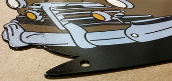 Vintage Convertible Laser Cut Metal Advertisement Sign