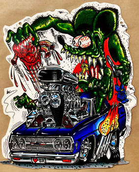 Rat Fink Nova Laser Cut Metal Advertisement Sign