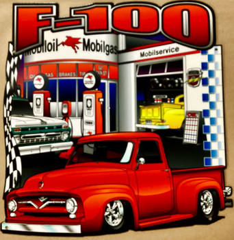 Ford F-100 Laser Cut Metal Advertisement Sign