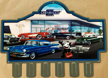 57' Chevrolet Dealership Metal Key Hanger