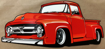Ford F-100 Laser Cut Pickup Truck Metal Sign