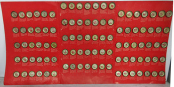 Tour the World Caps caps from Coke 100 caps circa 1950's