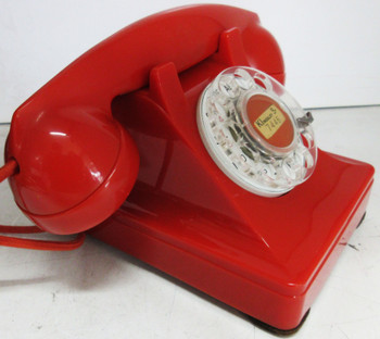 Western Electric Pekin Red Thermalite Model 302 Telephone Restored 1940's