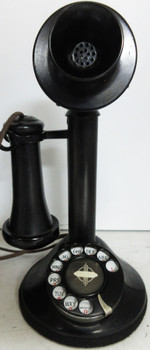 Automatic Electric Black Candlestick Rotary Dial Telephone Circa 1900