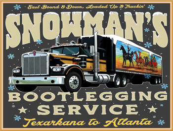 Snowman's Bootlegging Service Metal Sign