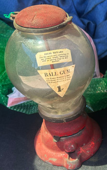 Original Mystery 53 Ball Gum 1c Dispenser Circa 1930 extremely Rare