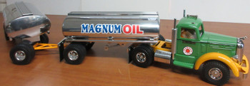 Smith-Miller Mack Tractor / Magnum Oil Dual Tanker Green/Yellow