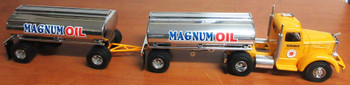 Smith-Miller Mack Tractor / Magnum Oil Dual Tanker Yellow