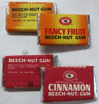 1950's Vintage Cinnamon Beech Nut / Fancy Fruit Chewing Gum Tab New/Old Stock