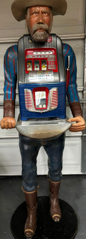 Mills 5c Hand Carved Miner Hand Carved Figure Slot Machine Fully Restored