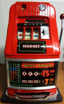 Mills 5c High Top Slot Machine "Nugget" theme Circa 1950
