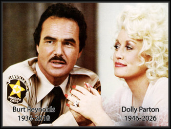 Dolly Parton & Burt Reynolds Metal Sign