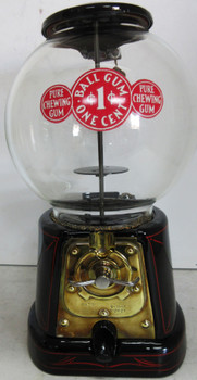 Advanced One Cent Round Gum Dispenser Circa 1930's #1