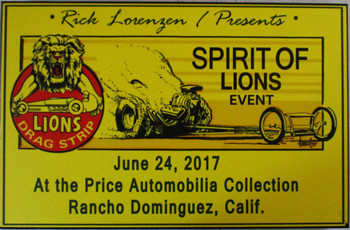 Rick Lorenze "Spirit of Lions Event" Laminated