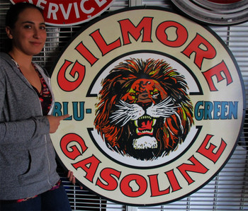 Gilmore Blue-Green Metal Sign 42"