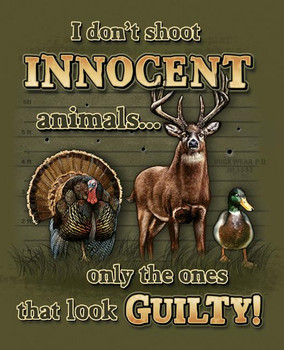 Innocent Guilty Metal Sign Innocent Guilty Metal Sign