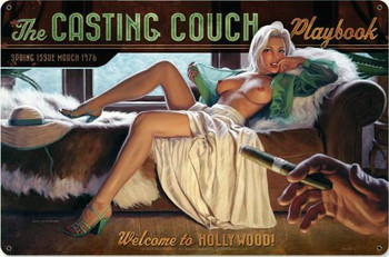 Casting Couch Pin-Up Metal Sign Casting Couch Pin-Up Metal Sign