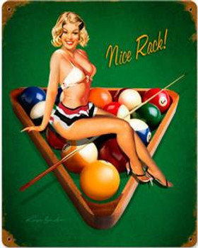 Nice Rack Pin-Up Metal Sign