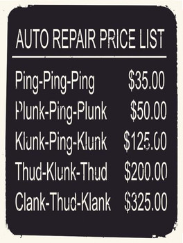 Auto Repair Price List