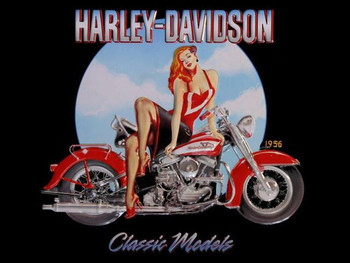 Classic Models Babe Harley-Davidson Metal Sign