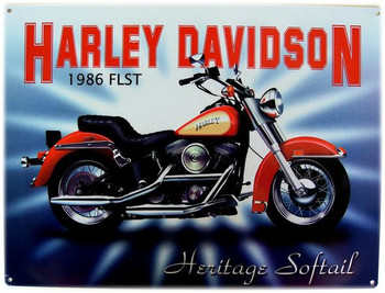 1986 Harley Davidson FLST Heritage Softail Metal Sign